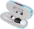 Healifty Contact Lens Case and Glasses Case, 2 in 1 Double Eyeglass Case, with Mirror Tweezers Remover, Contact Lens Storage Box for Travel…