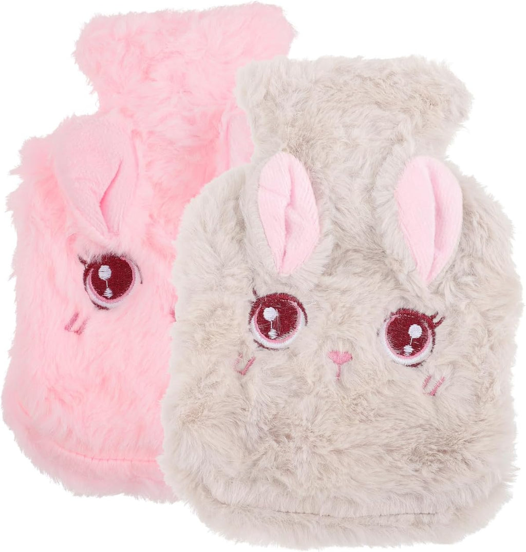 Hemoton 2pcs Hand Warmer Thermal Water Bottle Stuffed Bunny Rabbit Stuffed Animal Bunny Hand Warmer Bags Warm Water Bottle Plush Hot Sherpa Plush Cover Hot Bag Cute