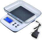 0.01g/3kg Digital Kitchen Scales Lab Electronic Balance High Precision for Home School with LCD Peeling Zero Count Function (Color : White, Size : 3kg/0.1g)