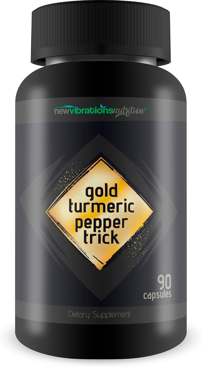 Gold Turmeric Pepper Trick - Our Best Gold Turmeric Capsules - High Absorption Curcumin with Black Pepper, Magnesium, & Vitamin D - Antioxidant & Immune Support - Premium Medical Grade Curcumin