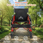 Ultra Lightweight Wheelchair, 18" Wide Seat Wheelchair for Adults, Foldable Portable Self-propelled Wheelchair with Removable Arms and 24″ Rear Wheels for Indoor Outdoor Use (Max Weight 220 lbs)