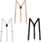 3PCS Thin Y Back Ladies Suspenders for Women Pants Under Clothes, Women Suspenders Hidden, Adjustable for Jeans Undergarment (Black, Gray, Skin Tone)