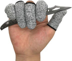 Finger Cots Cut Resistant Protector Finger Covers for Kitchen, Work, Sculpture, Anti-Slip, (10 Pcs)