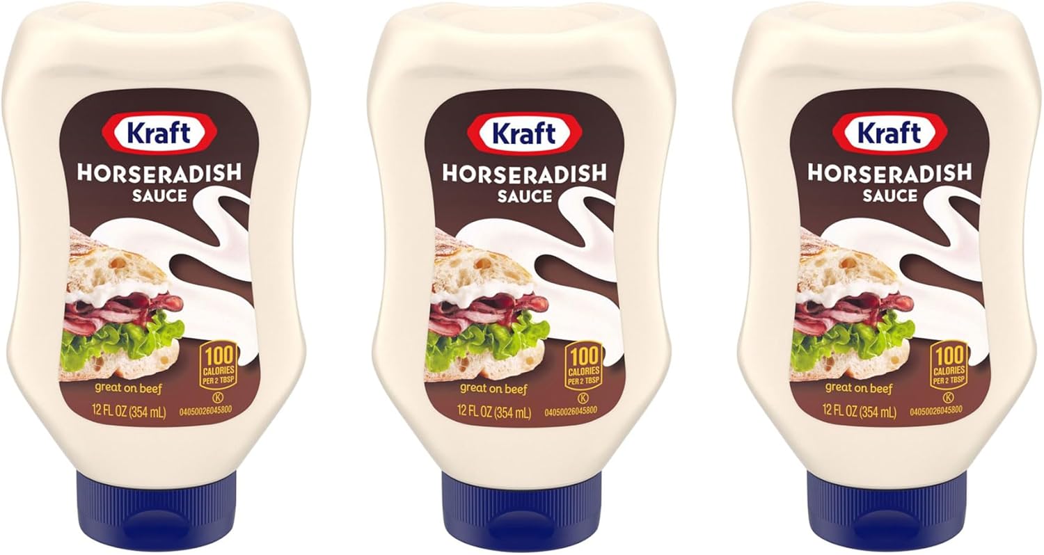 Kraft, Horseradish Sauce, 12oz Squeeze Bottle (Pack of 3)