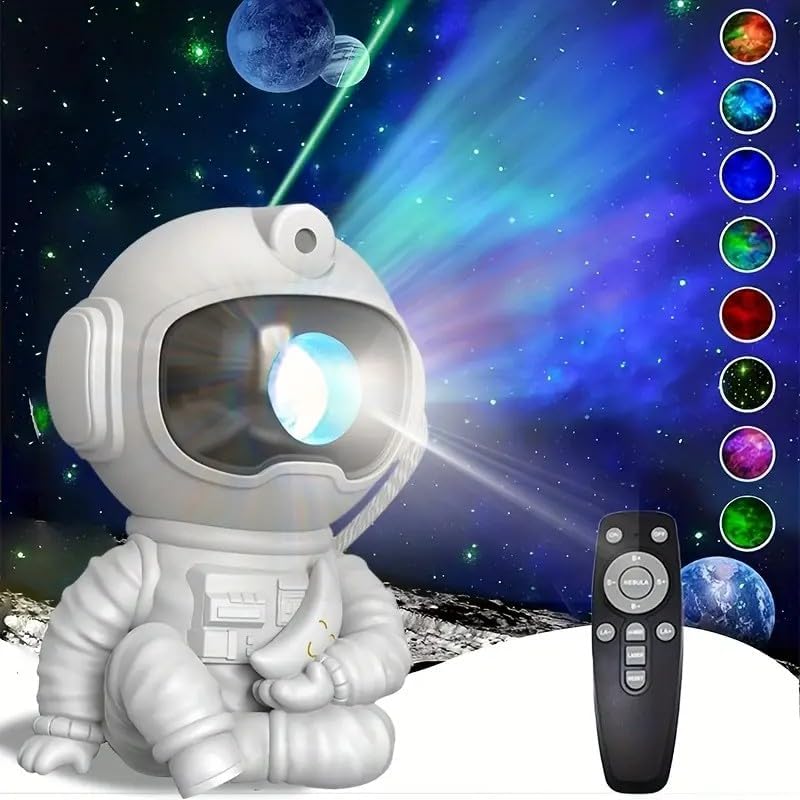 Star Projector Galaxy Night Light - Astronaut Space Projector, Starry Nebula Ceiling LED Lamp with Timer and Remote, Kids Room Decor Aesthetic, for Christmas & Birthdays