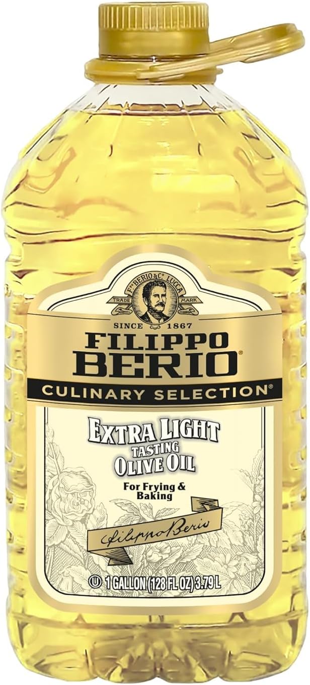 Filippo Berio EXTRA LIGHT Olive Oil, 1 Gallon – For Baking and Frying
