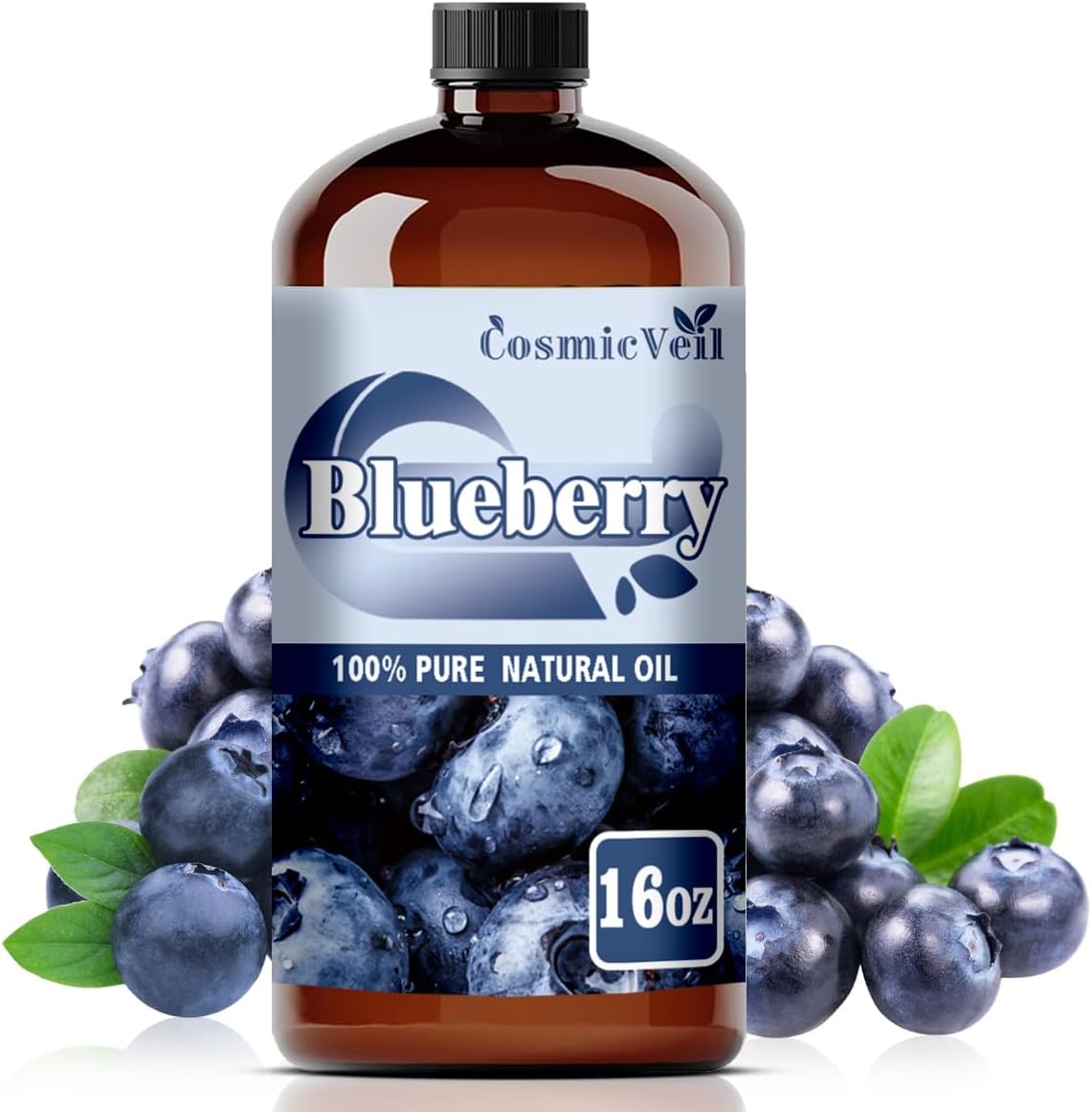 Blueberry Essential Oil Fragrance Oil for Aroma Diffuser,Humidifier,Home Fragrance,Cleaning,Body Care,Massage,Yoga,DIY Candle,DIY Soap CosmicVeil（Blueberry，16 Fl Oz (Pack of 1)）