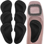 Dr. Foot's Arch Support Shoe Insoles for Flat Feet, Gel Arch Inserts for Plantar Fasciitis, Adhesive Arch Pad for Relieve Pressure and Feet Pain- 3 Pairs (Black, 3 Count (Pack of 1))