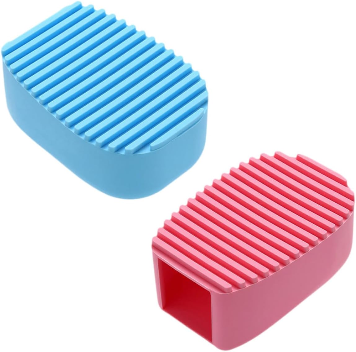 2pcs Mini Handheld Silicone Laundry Cleaning Brush Set Colorful Clothes Washing Scrubbing Brush for Home and Travel Lightweight Easy to Hold Multipurpose