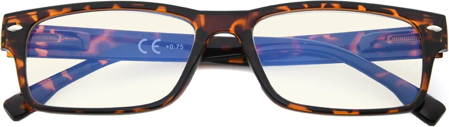 CessBlu Blue Light Filtering Computer Glasses Anti UV Rays Glare Reader Eyeglasses for Men Women Reading Digital Screen