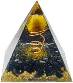 Moonstone Crystal Orgone Pyramid Crystal Energy Tower Nature Strawberry Quartz Reiki Chakra Crushed Stone Flower of Life Crystal Orgonite Pyramid Healing Crystal Gift for Friend