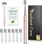 JTF Sonic Electric Toothbrush for Adults: 6 Brush Heads, 3 Brushing Modes, 2-Min Smart Timer, IPX7 Waterproof and Tongue Scraper, Deep Cleaning & Whitening, Rechargeable Toothbrush for Teeth & Braces