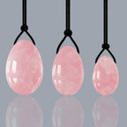 4pcs Egg Set Natural Nephrite Jade Massager ，Rose Quartz Jade Natural Stone for Women Muscle Tightening Drilled Massage Stone，for All Levels of Users Use Yoni Massage Exercise Tools,Massager