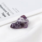 AtkitS Natural Crystal Carving Obsidian Aventurine Quartz Dragon Head Skull Figurine Crafts Gift Home Decor (Color : Amethyst)