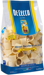 De Cecco Semolina Pasta, Mezzi Paccheri No.225, 1 Pound (Pack of 12)