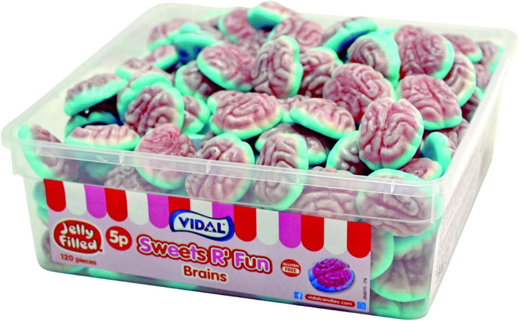 Jelly Filled Brains Fruity in Tub (120 Brains)