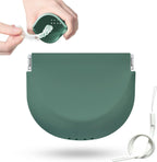Silicone Retainer Case Soft Upgraded Cute Aligner Slim Partial Denture Container Holder Night Guard Braces with Lanyard for Girl Women Men Travel (Military Green)