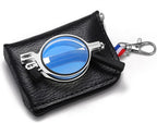 Folding Reading Glasses for Men Women Blue Light Blocking with Keychain Bags Metal Frame Round Portable Pocket Readers