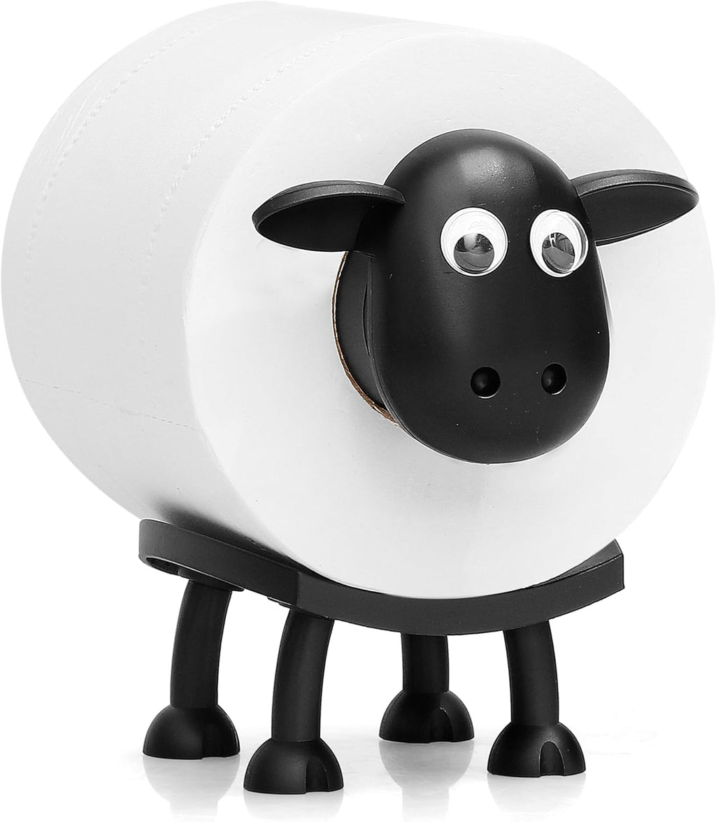 1PCS Toilet Roll Holder, Sheep Design Funny Toilet Paper Holder Free Standing, Tissue Paper Roll Storage for Bathroom Decor