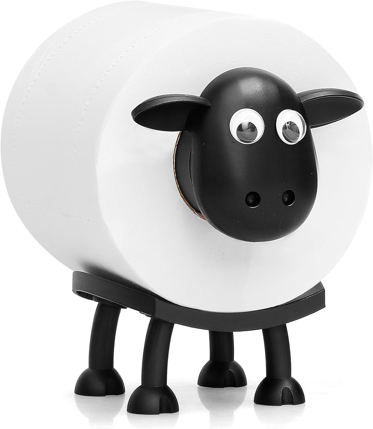 1PCS Toilet Roll Holder, Sheep Design Funny Toilet Paper Holder Free Standing, Tissue Paper Roll Storage for Bathroom Decor
