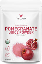 VELOTO Organic Pomegranate Juice Powder, Pure Pomegranate -Fruit Freeze Dried Powder, Natural Vitamin C Vegan Sweetener Superfoods for Smoothies, Yogurt & Shake, Gluten Free, Non GMO, 1 lb