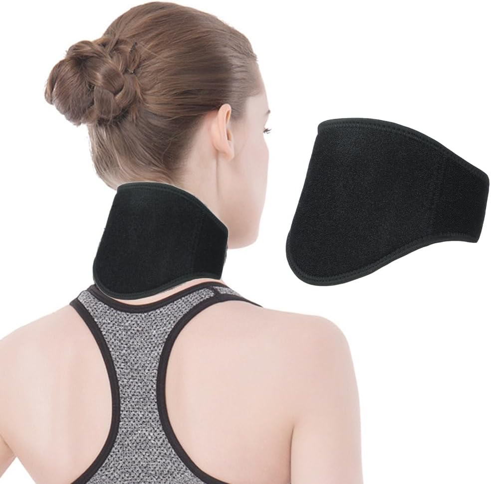 Heated Neck Brace Self Heating Neck Wrap for Pain Relief Magnetic Therapy Neck Support Brace Heating Pad Adjustable Neck Support Neck Warmer Neck Protector for Neck Arthritis Cervical Spine Neck Relax