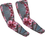 Cherry Blossom Print Cooling Sleeves Cooling Sleeves â€“ Ice Silk Arm Covers For Men And Women