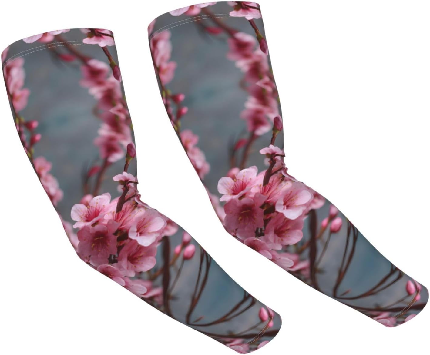 Cherry Blossom Print Cooling Sleeves Cooling Sleeves â€“ Ice Silk Arm Covers For Men And Women