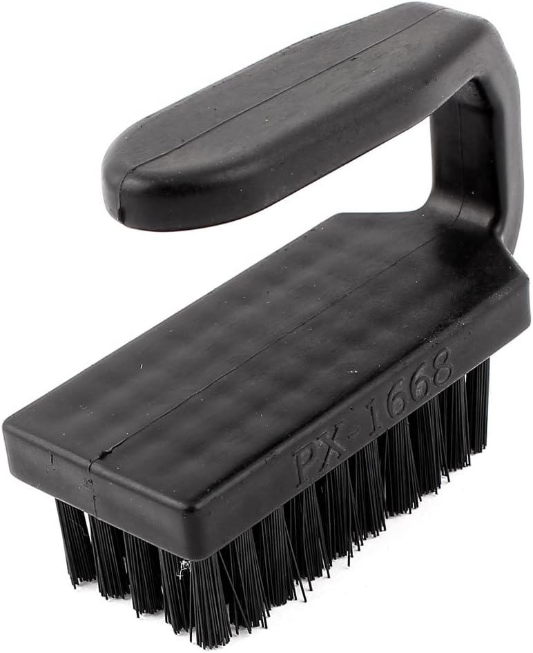 uxcell Plastic Anti-Static Cleaning Stiff Bristles Scrub Brush Cleaner Black