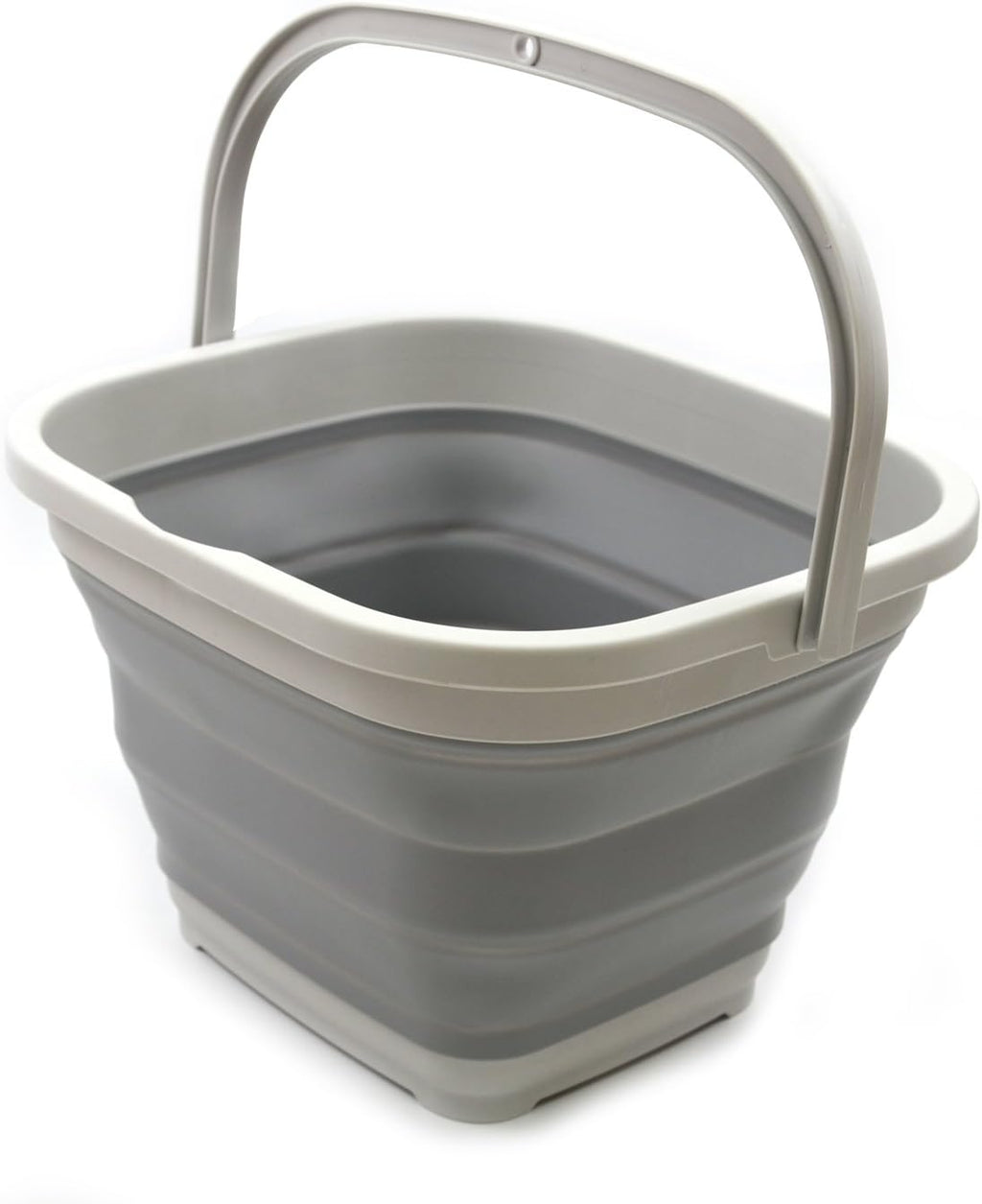 SAMMART 11L (2.9 Gallon) Collapsible Rectangular Handy Bucket/Tub(1, Grey)
