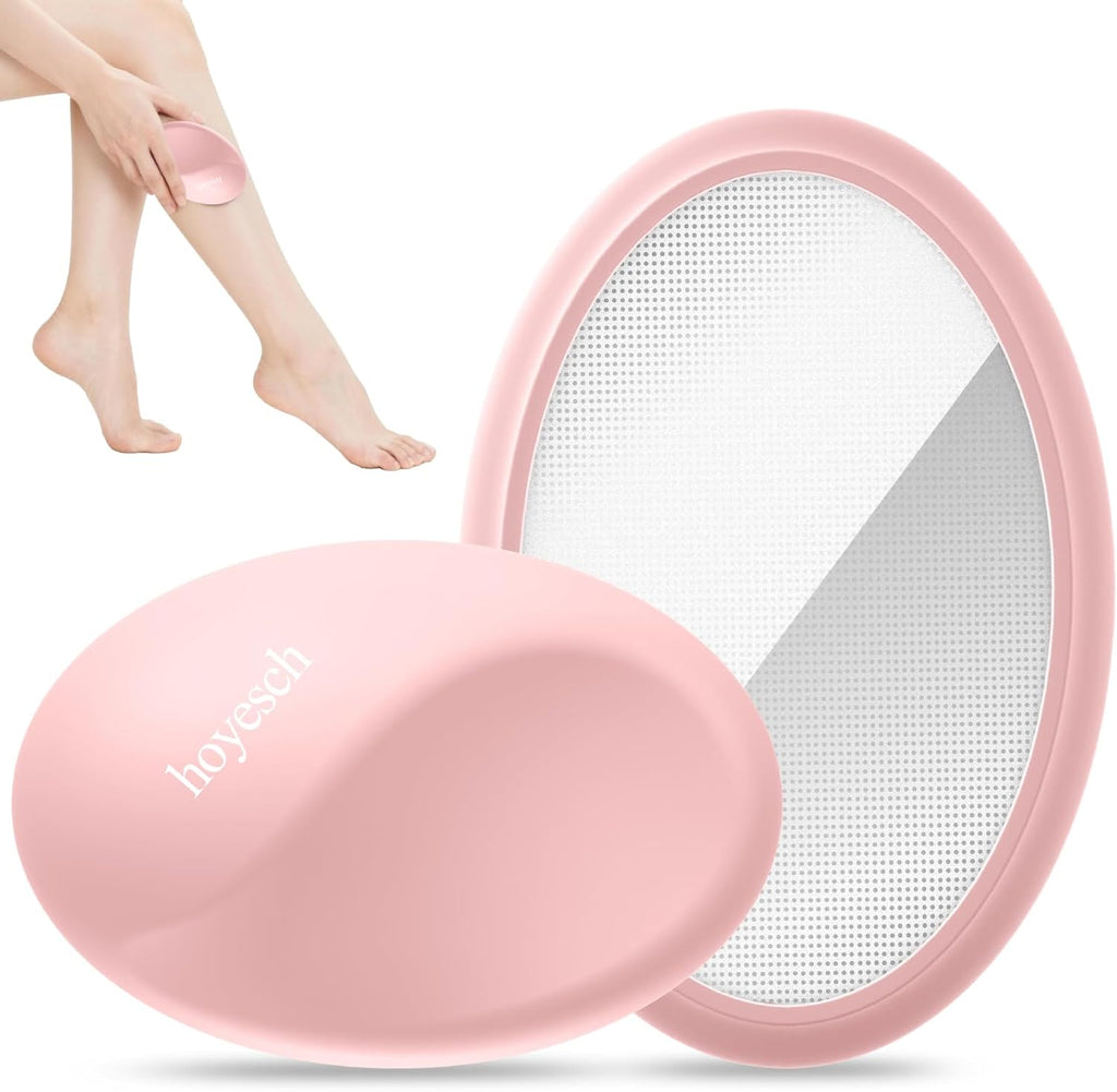 Crystal Hair Eraser for Women and Men, Reusable Crystal Hair Remover Painless Exfoliation Epilators Hair Removal for Women, Magic Hair Eraser for Back Arms Legs (Pink)