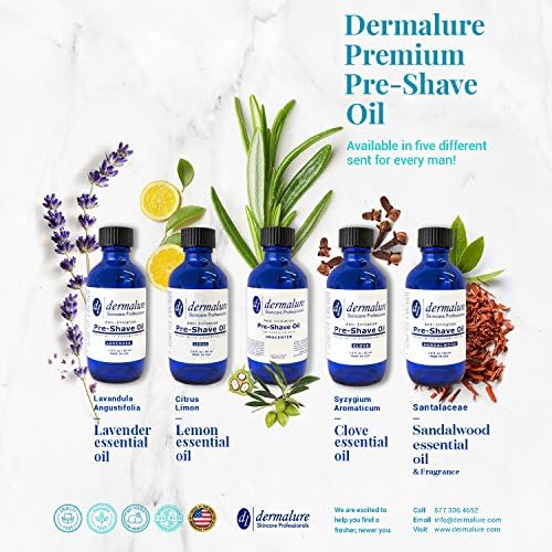 Pre-Shave Oil with LAVENDER ESSENTIAL OIL, 100% All Natural Oil for Sensitive Skin, Premium Quality for Anti-Irritation & Effortless Smooth Irritation-free. Ultra Gliding Shaving Oil (2.0 fl. oz / 60)