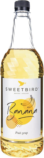 Sweetbird Banana Flavored Syrup – 1 Liter (Vegan, GMO Free, All Natural)