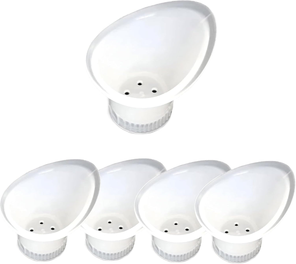 WASH+OUT Portable Eye Wash Cup – Emergency Eyewash Device for Fast Eye Irrigation – Screws onto Most Water Bottles – Compact First Aid Eye Rinse Solution - 5 Pack