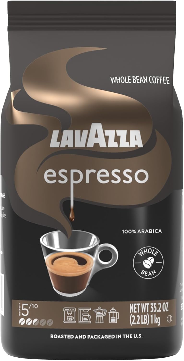 Lavazza Espresso Whole Bean Coffee, Medium Roast, 100% Arabica, 2.2 lb Bag (Pack of 1)