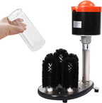 Heavy-Duty Commercial Glass Washer, 5-Brush 240RPM Electric Wine Glass Cleaning Machine for Bars, Restaurants, Cafes - Professional Cup Washer for Beer Mugs, Red Wine Glasses, Champagne Flutes
