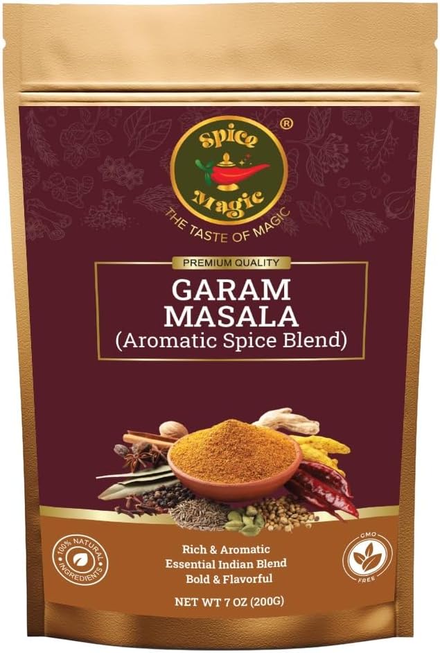 Spice Magic Garam Masala Powder 7oz (200 G) | Premium Indian Spice Blend | All-Natural, Salt-Free, Vegan & Non-GMO