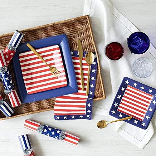 Caspari Red, White & Blue Paper Luncheon Napkins - 40 Count