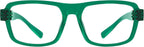 Eyekepper Metalless Reading Glasses with Screwless Spring Hinges Large Frame Readers for Women and Men Green +1.25