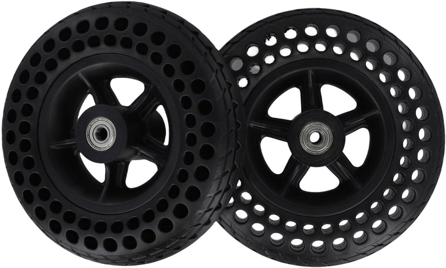 7Inch 7x1 3/4 Scooter Replacement Wheels Parts, Wheelchair Front Wheels Casters, Heavy Duty Solid Tires, Fits Most Standard Scooter