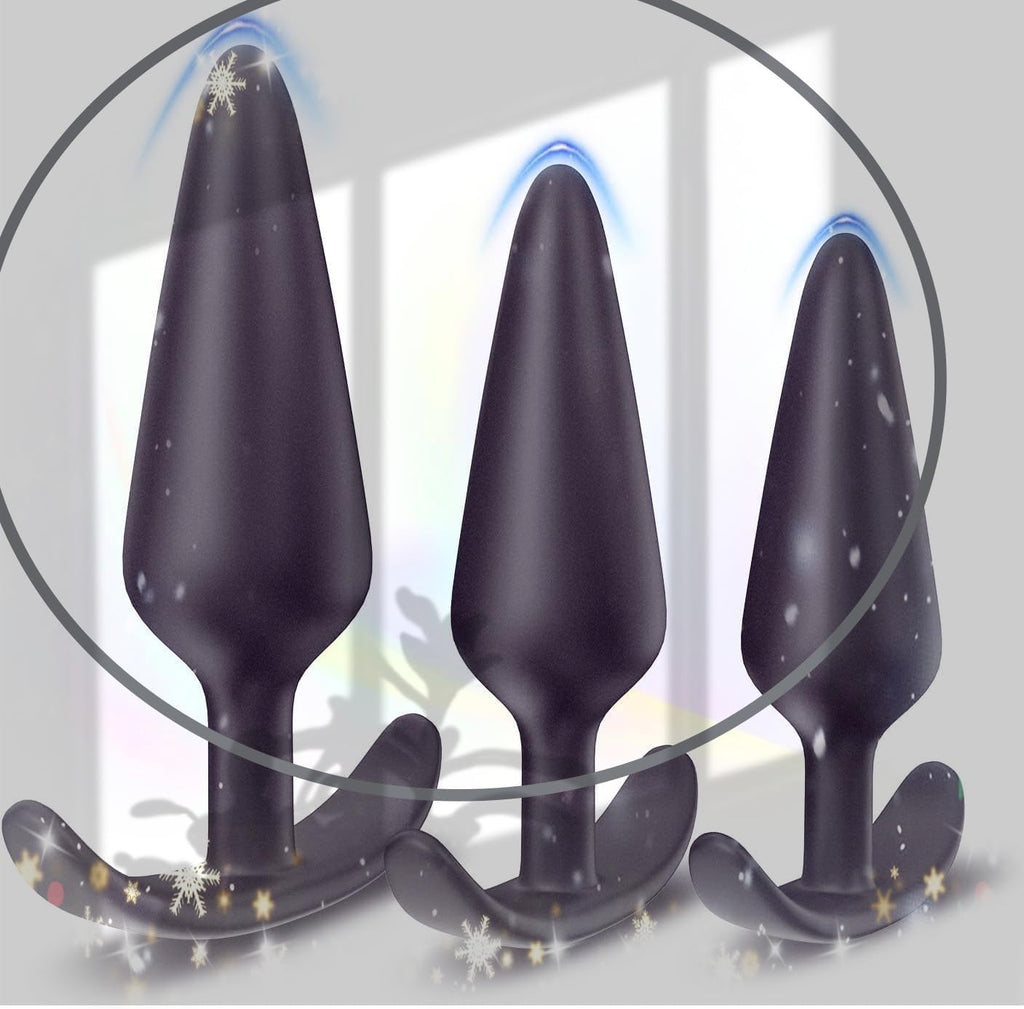 New Portable 3pcs Silicone Butt Training Tool Anales Trainer Set Plug Butt for Women Trainer Kit Adult Toys Relaxing Toys Tool for Men Women Sunglasses ZFH-9