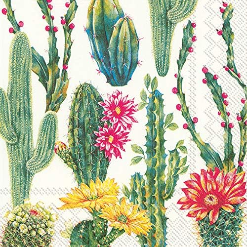 Boston International IHR 3-Ply Paper Napkins, 20-Count Cocktail Size, Exotic Garden