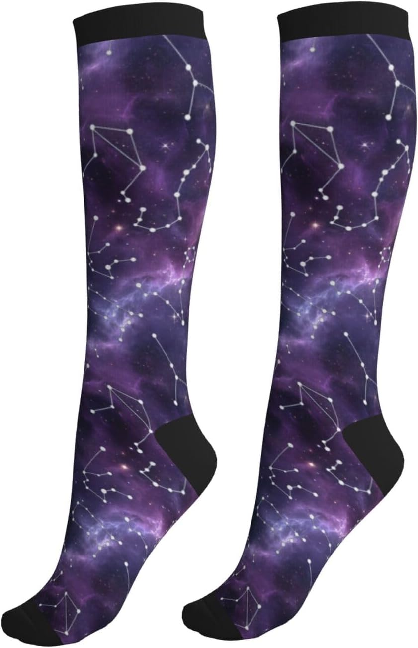 Compression Socks Knee High Circulation Support Socks For Women Men Athletic Running Work Hiking Cycling Travel