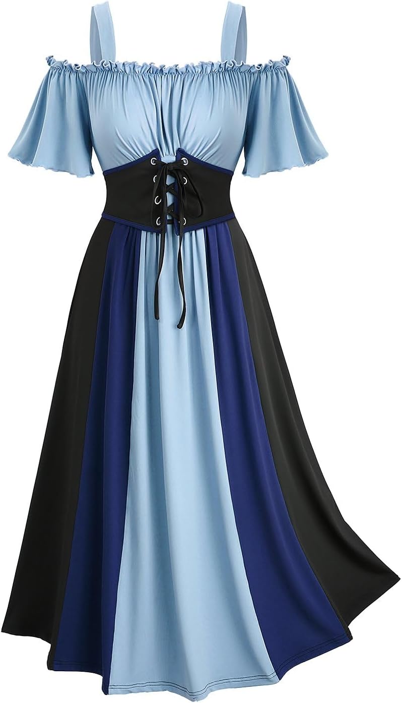 ROSE GAL Women Plus Size Medieval Renaissance Costume Dress