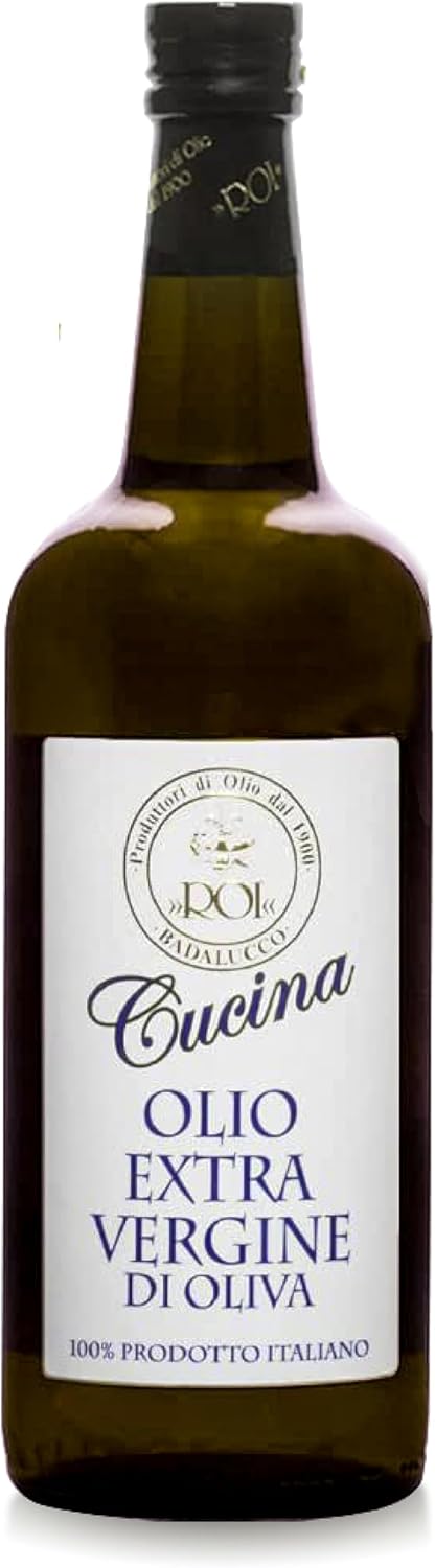 ROI Extra Virgin Olive Oil from Italy - Cucina Ligurian, First Cold Pressed, Pure, Polyphenol Rich Italian EVOO - 34 fl oz (1 Liter)