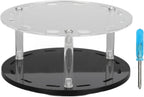 Tissting Acrylic Tweezers Holder, Rotatable Eyelash Extension Tweezer Display Stand 12 Holes Tweezer Storage Shelf Holder Tool for Salon Home Use Lash Extension Supplies(Black)