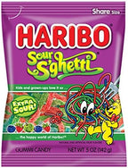 HARIBO Gummi Candy, Z!NG Sour S’ghetti, 5 oz. Bag