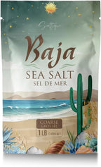 Saltique 1lb Baja Sea Salt Coarse - Contains a Balance of 90 Minerals Helping You Stay Hydrated And Improve Electrolyte Balance-100% Unrefined - GMO-free - Paleo- Vegan