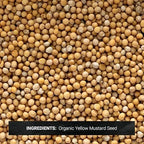 Frontier Co-op Organic Whole Yellow Mustard Seed, 1-pound Bulk Bag, Mild Spiciness for Soup, Pickling and More Kosher