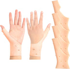 Nuanchu Gel Wrist Thumb Support Braces,Unisex Wrist Hand Thumb Gloves,Soft Waterproof Left and Right Hand Wrist Compression Sleeve for Relief Arthritis Tenosynovitis Typing Pain (4 Pieces)